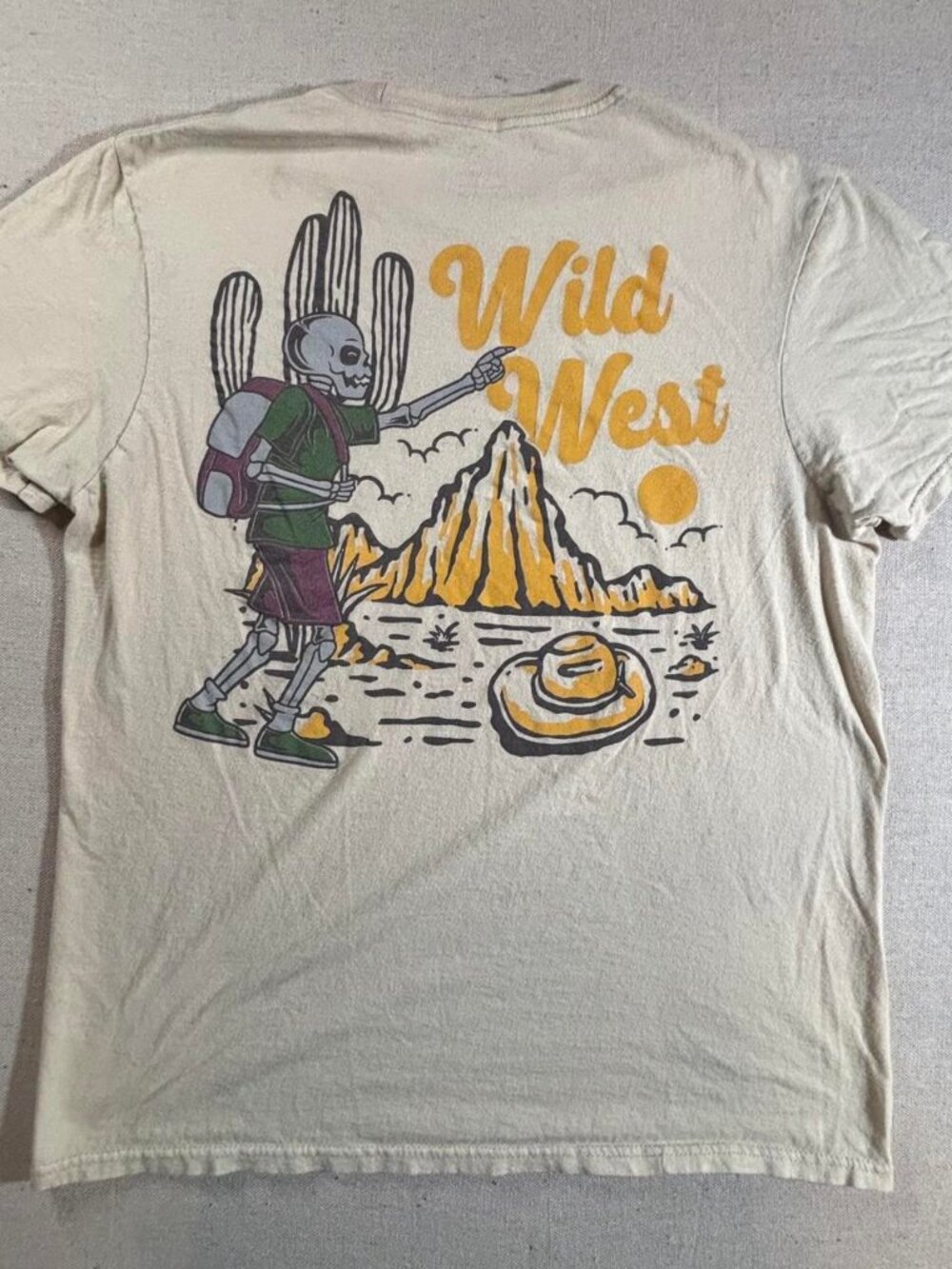Call Your Mother Wild West Tee Tan Men's M